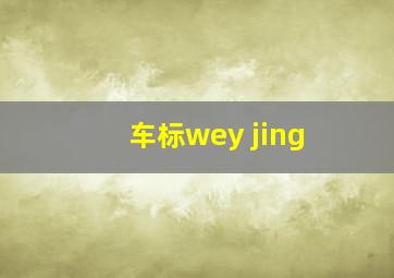 车标wey jing